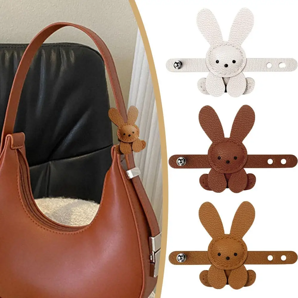 بو الجلود لطيف أرنب حقيبة مشبك قلادة حقيبة صغيرة سحر قابل للتعديل اليدوية الأرنب حقيبة ملحق هدية حلية حقيبة الديكور