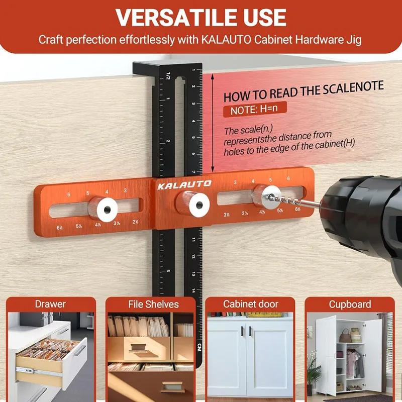 

Cabinet Door Handle Hardware Jig Drawer Pull Template Drilling Guide Kitchen Cabinet Knob Hole Installation Tools