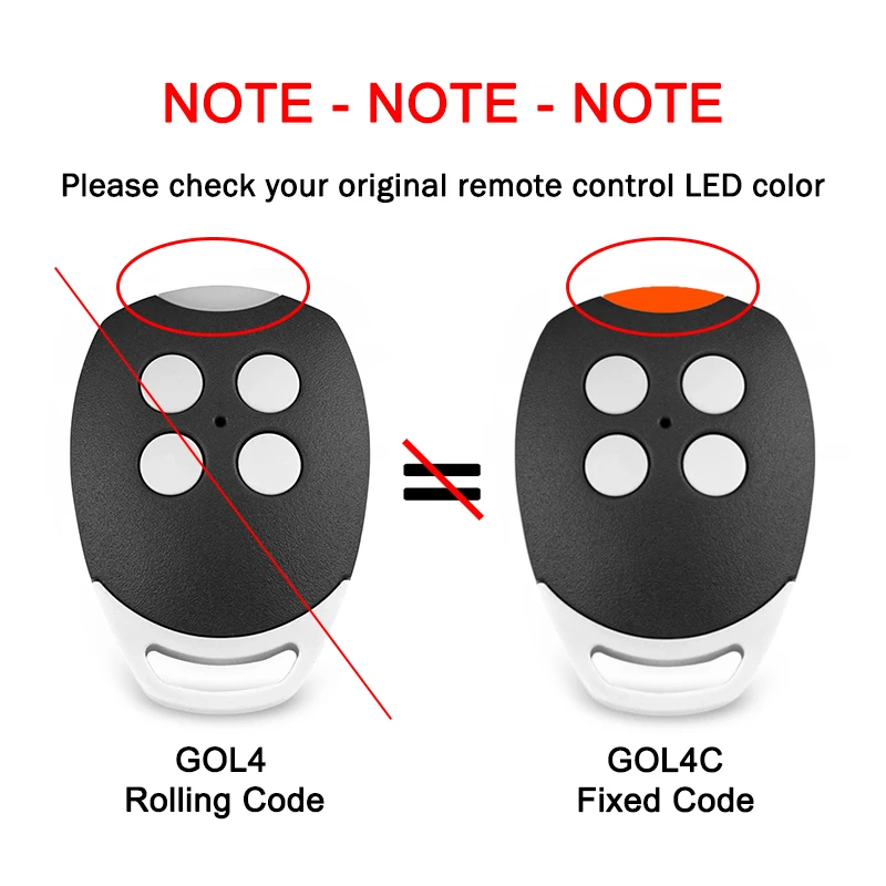 Cloning DITEC GOL4C Garage Control Commands Door Opener 433.92MHz Remote Control for Electric Gate