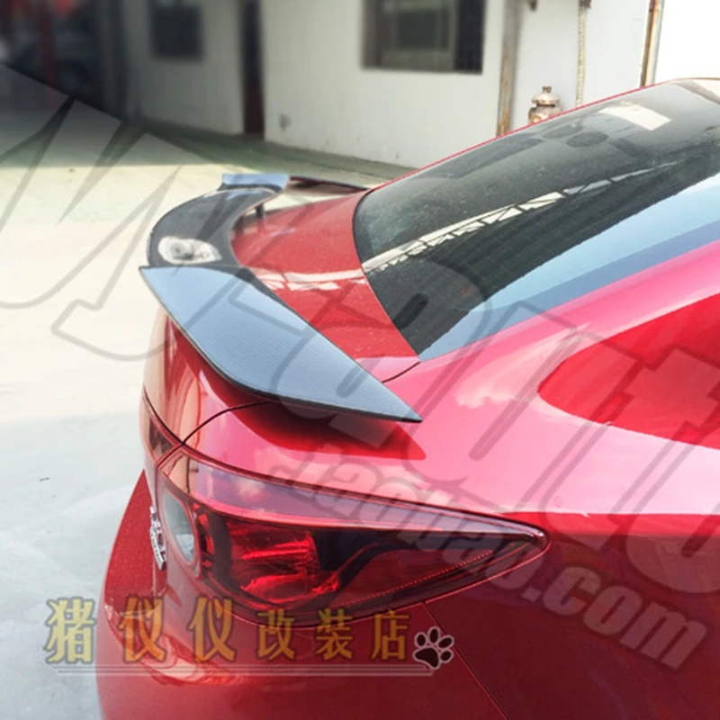 Carbon Fiber Plastic primer color rear tail box wing spoiler auto parts for Mazda 3 mazda 6 Axela sedan 4 doors 2014-2017