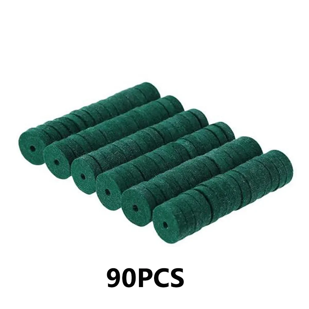 90Pcs Piano Key Pads Pure Wool Piano Rail Punchings Piano Keyboard Pads Green Hitch Pin Felt for Cleaning and Maintenance
