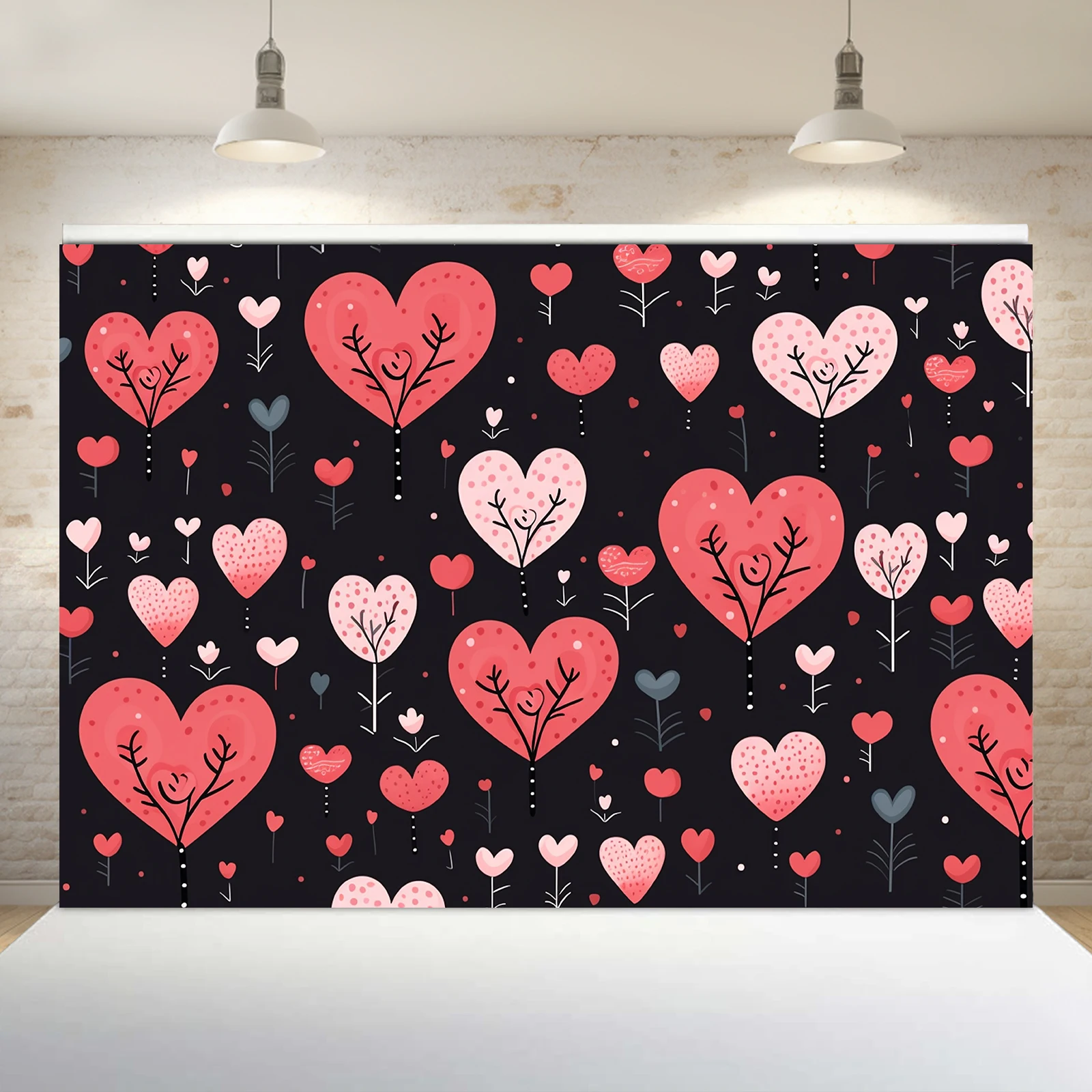 1PCS 100x150cm Valentine'S Day(40) Theme Backdrop,Photography Background,Used To Gifts,Activities Or Other Party Decoration