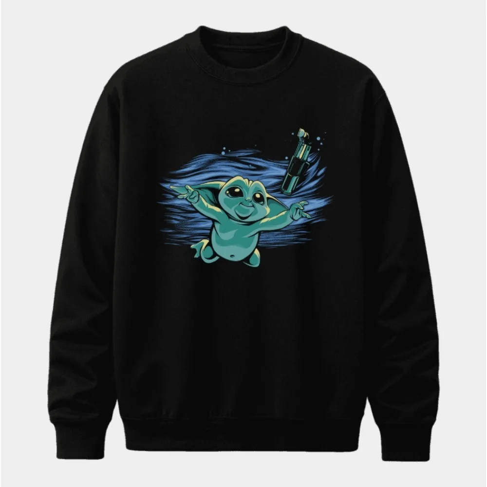 O moletom masculino e feminino estampado American Star Wars com gola redonda é uma roupa esportiva de algodão de outono solta e confortável