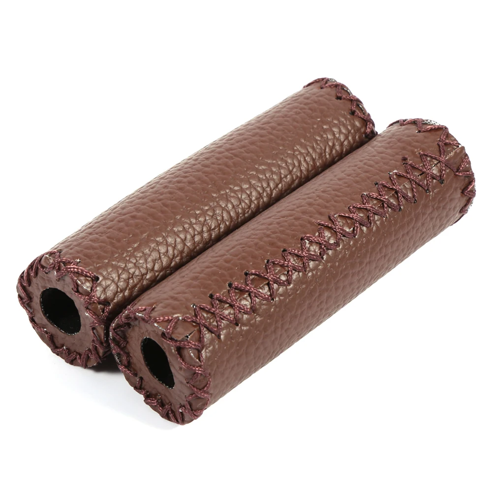 

Leather City Bike Mountain Bike Retro Cycling Grip Vintage Bicycle Grips Bicycle Handlebar Grips Leather Bicycle Grips
