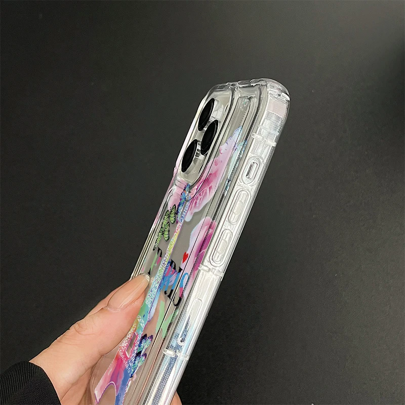 J3028 Fall Prevention Cushion Type For Samsung Galaxy A14 A34 A54 A52 A51 A72 A73 A12 A32 A23 A42 Case DIY Soft TPU Cover