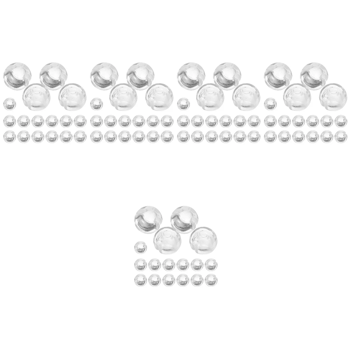 

5pcs 5 Count Bottom of The Blinds Beads Accessories Chain Crimp Stop Connector Window Beaded Clear