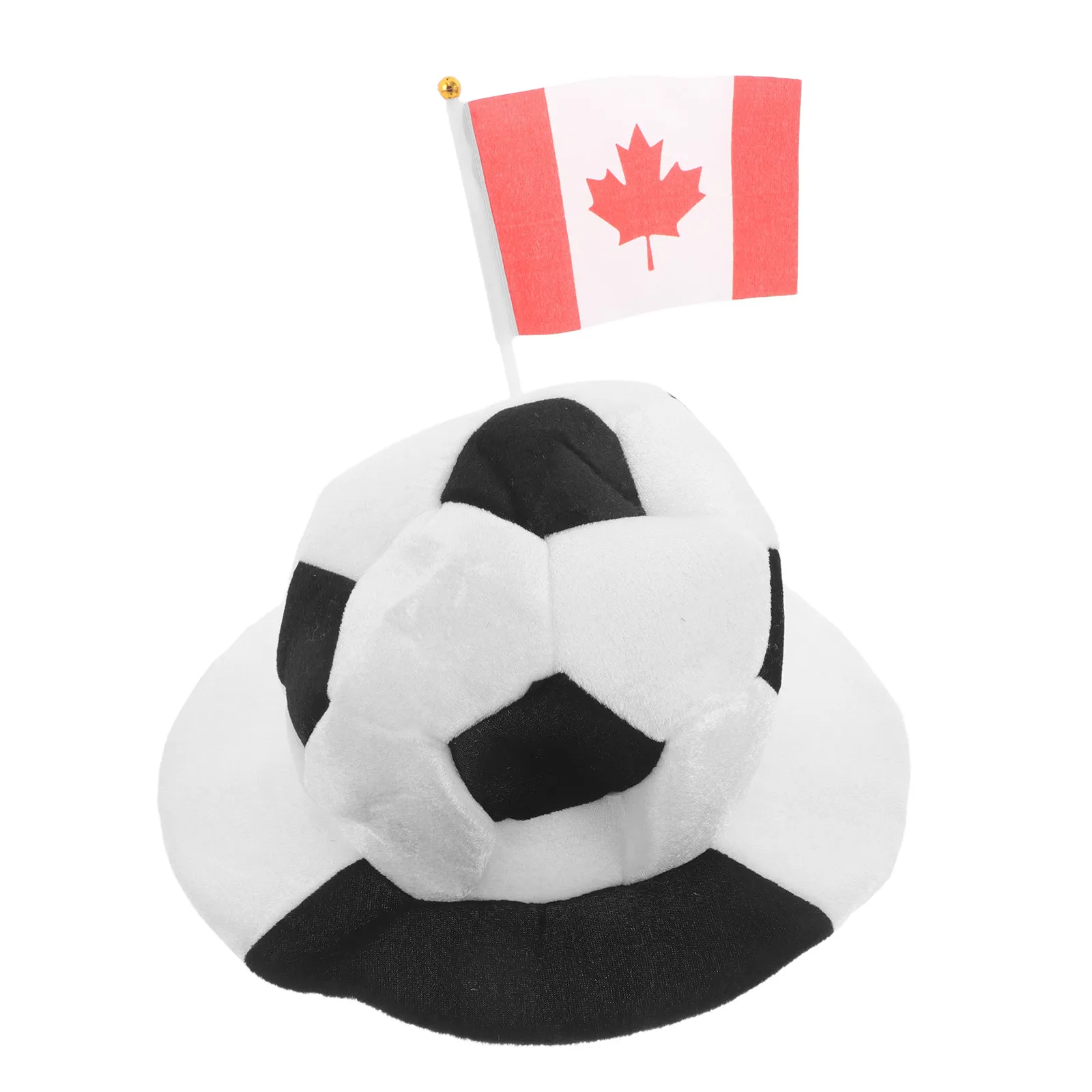 

Soccer Ball Hat Canada Flag Design Football Party Hat for Adults Carnival Game Day Soccer Cosplay Costume Sports Fan Accessories