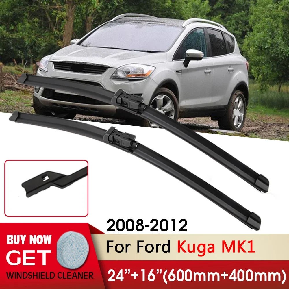 

Front Car Wiper Blade 24"+16" For Ford Kuga i MK1 SUV TE 2008-2012 Fit Push Button Front Windscreen Wipers Auto Accessories