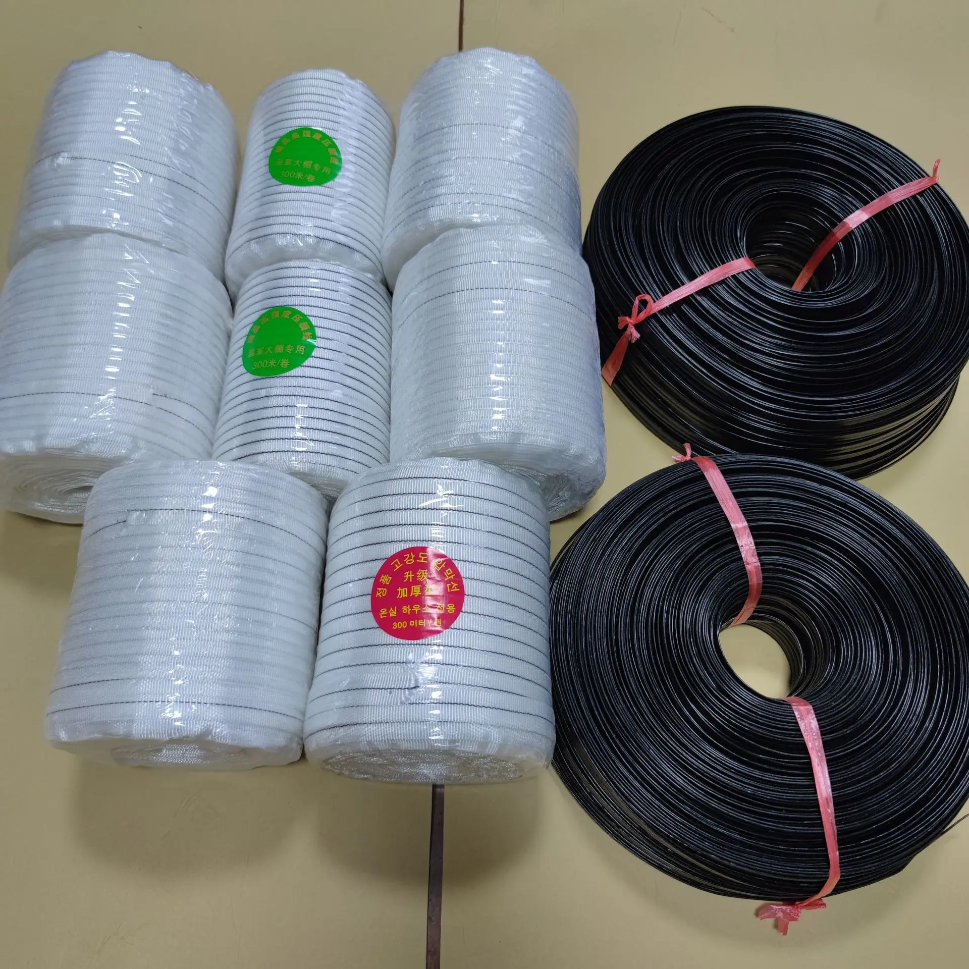 Greenhouse Accessories Black Pressing Film Line 3.5kg 300 Meters Anti Aging Pressing Film Rope High Strength Pressing Film Belt