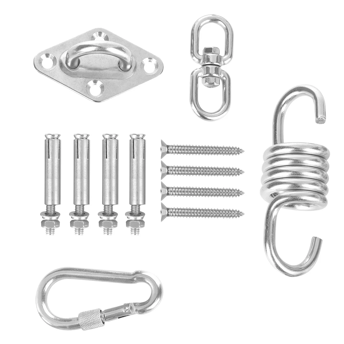 

1Set Hammock Hook Heavy Duty Stainless Steel 360 Degree Rotation Bearing Hook Durable Swing Chair Mount for Indoor Outdoor