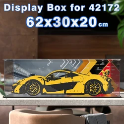 Acrylic display box for lego 42172 display case  building block dustproof clear model car storage box 62x30x20cm