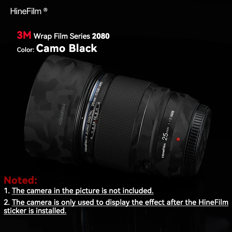 Hinefilm الجلد لأوليمبوس 25 F1.2 برو عدسة ملصق التفاف غطاء لأوليمبوس 25 F1.2Pro واقية ملصق مائي الجلد 25 1.2 ملصق
