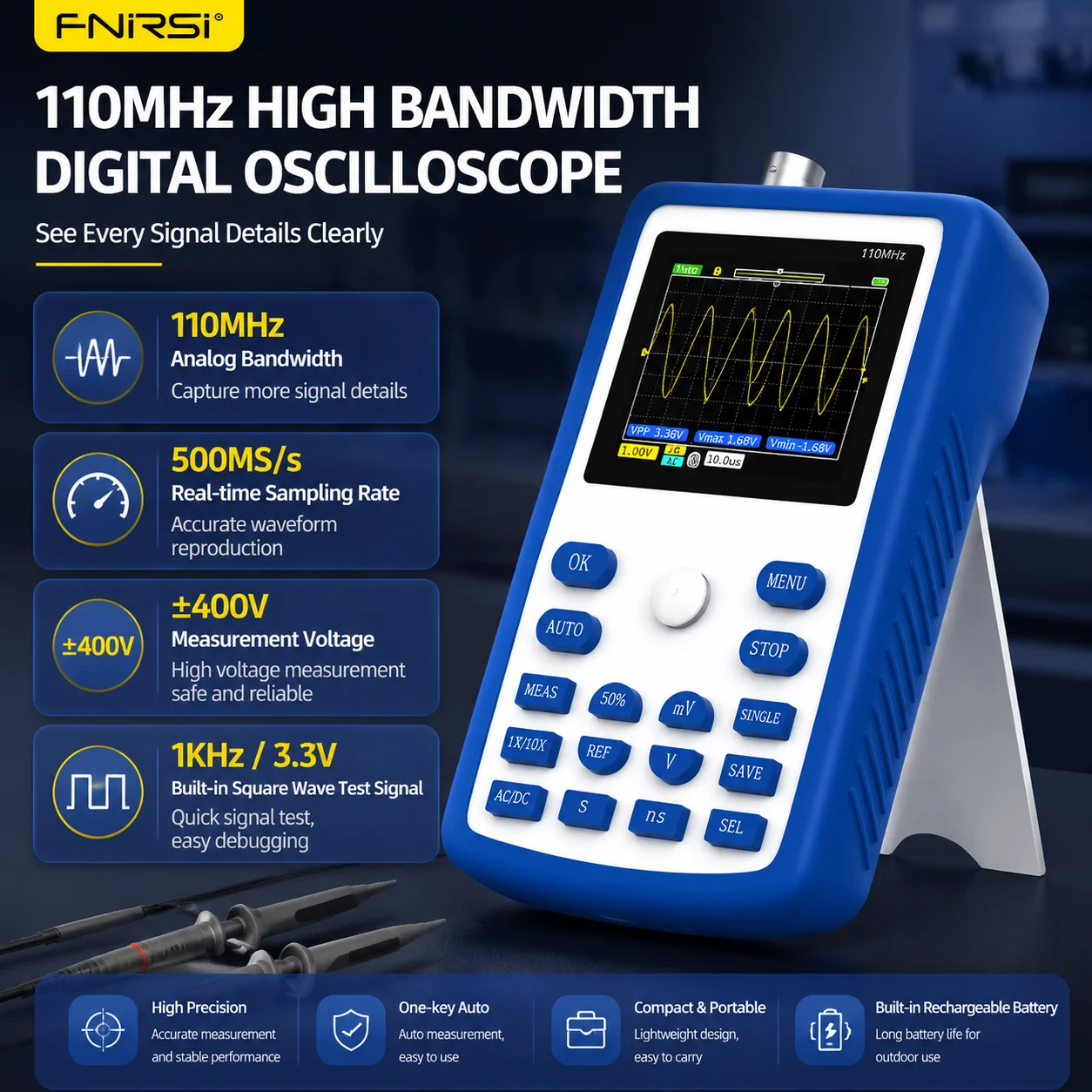FNIRSI 1C15 Profesyonel El Tip - Fnirsi Digital Oscilloscope Handheld incelemesi ve fiyatı