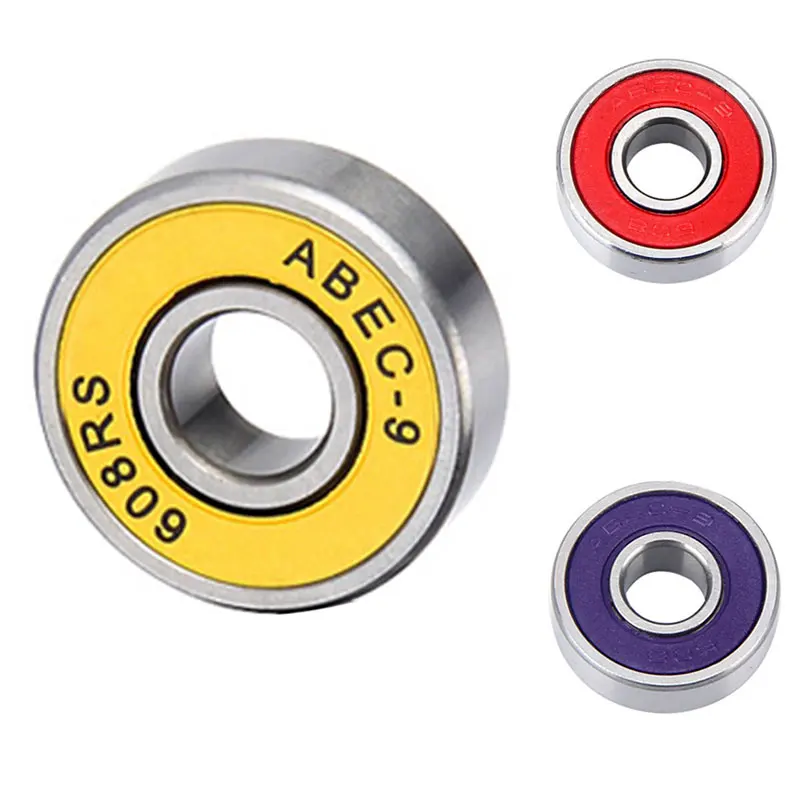 16Pcs 608RS Bearing ABEC9 Skateboard Bearings Chrome Steel Ball For Ongboards Inline Skates 8X22x7mm