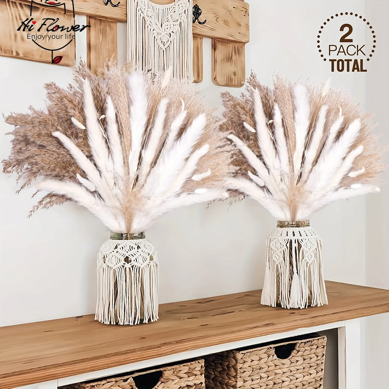 100 pz naturale conservato fiore essiccato pampa erba Bouquet Boho natale decorazione della casa soffice coniglio coda di coniglio decorazioni di nozze