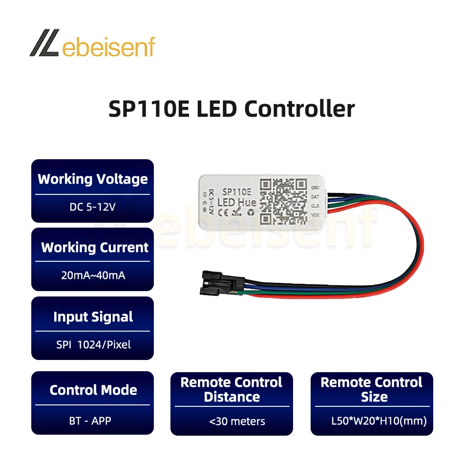 Pełny zestaw LED Pixel Ring USB 5V do DC Wire + WS2812B 8 16 24 35 45 LEDs Individul AddressabIe ModuIe SP110E kontroler Bluetooth