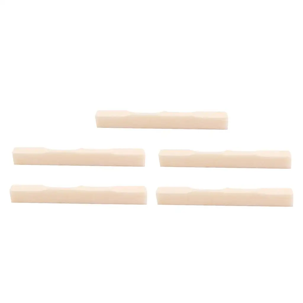 Ukulele Bone Bridge Saddle Flat 53mm Musical Spare Part for Guitarist DIY Repair Accessories