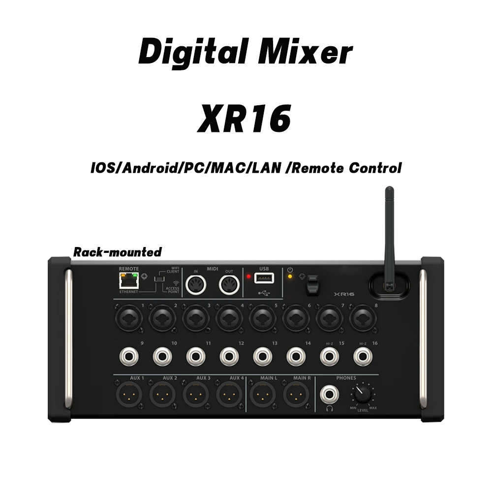 Paulkitson Mixer XR16 Digital Mixing Console 16-Channel Sound Mixer Audio Console Mixer Sound System