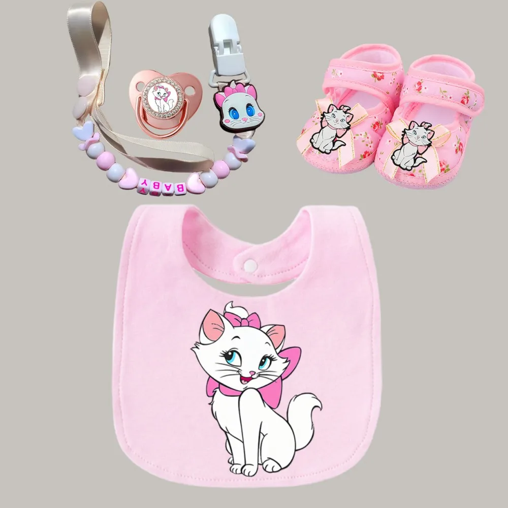 

Baby pacifier holder Pink Newborn Luxury pacifier chain holder Baby shoes Cool shoes for newborns Feeding bib for newborns