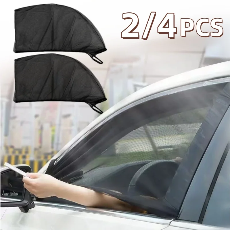 Car Sunshade Anti-mosquito Car Window Mesh Screen Window Sunscreen Privacy Car Sunshade Block Mesh Screen 2/4PCS