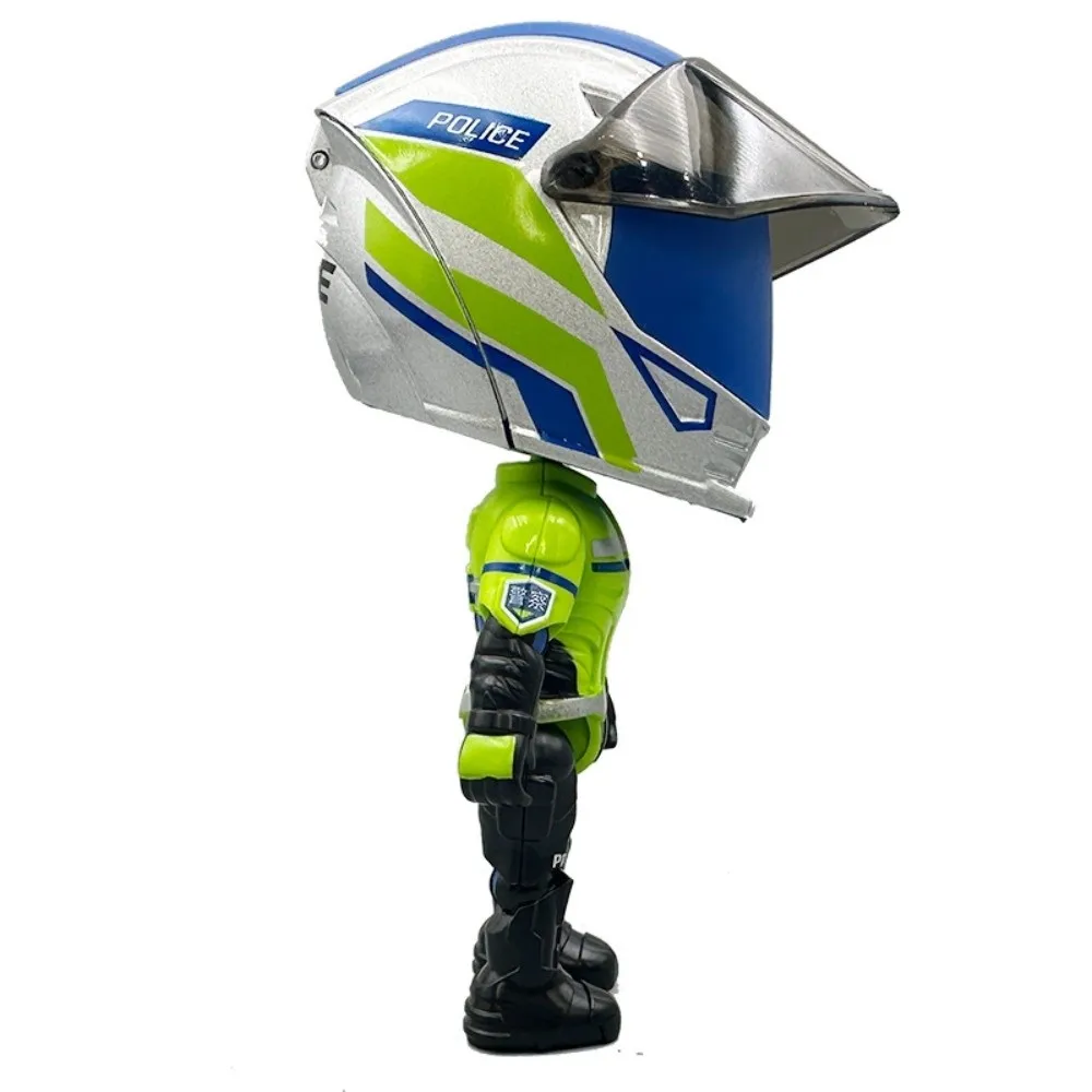 

Transforming Helmet Simulated Motorcycle Rider Doll Joint Mobility Action Figure Alloy Motorcycle Helmet Toy Alloy Cool