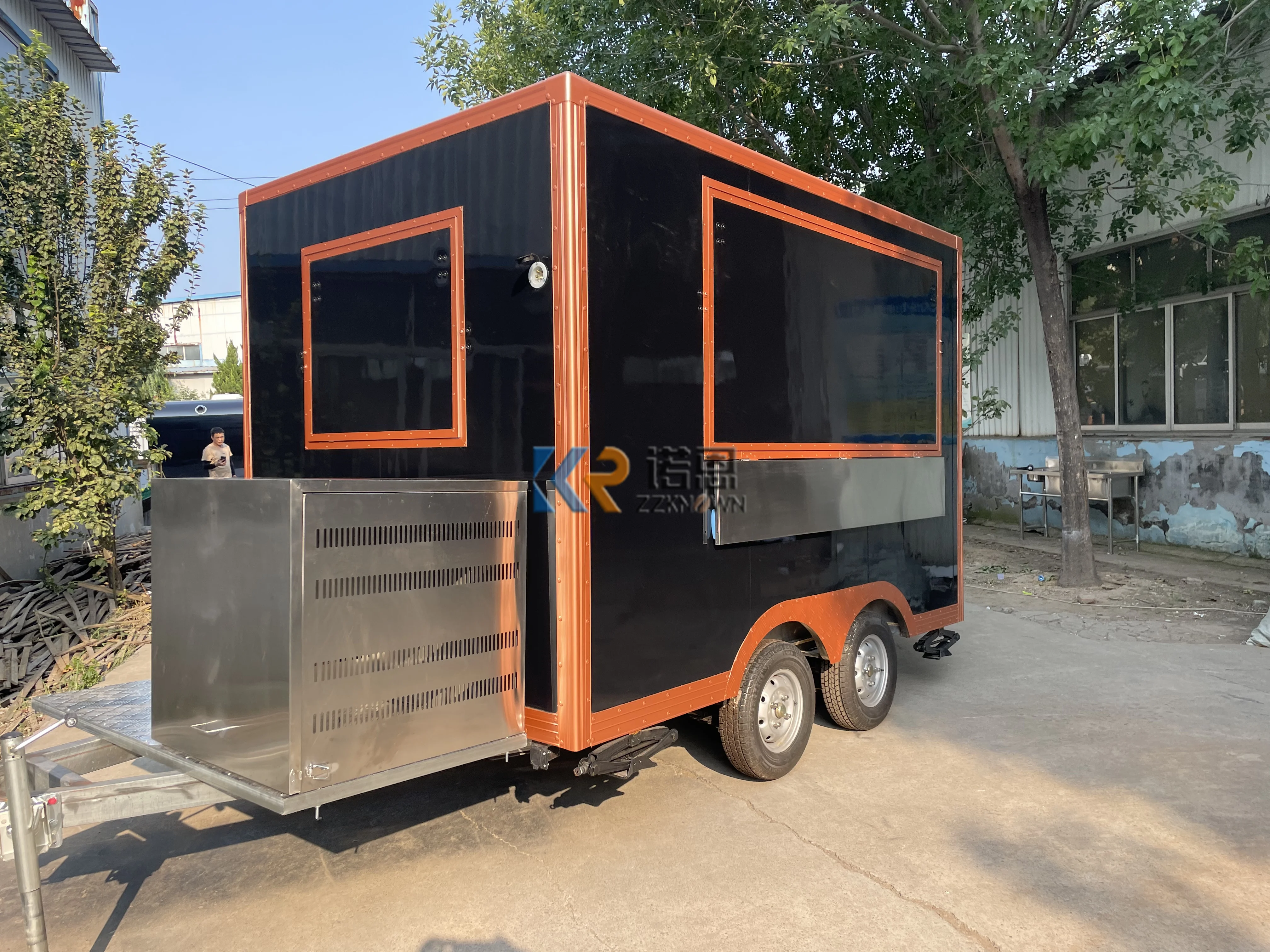 New Chicken Rotisserie Cheap Truck Caravane Fast Mobile Car Burger Bubble Tea Shop Vending Cart Indoor Coffee Kiosk Food