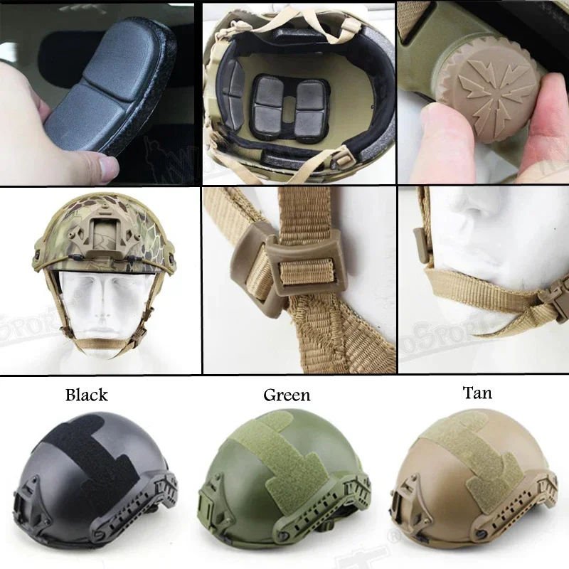 Neue SCHNELLE Helm Airsoft MH Camouflage Taktische Helme ABS Sport Im Freien Taktische Helm