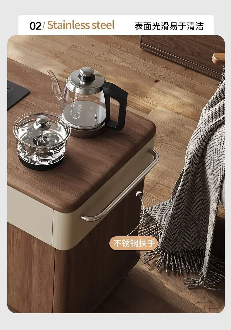 DSA modern integrated household rock slab tea table mobile tea cart living room can be simple and movable coffee table