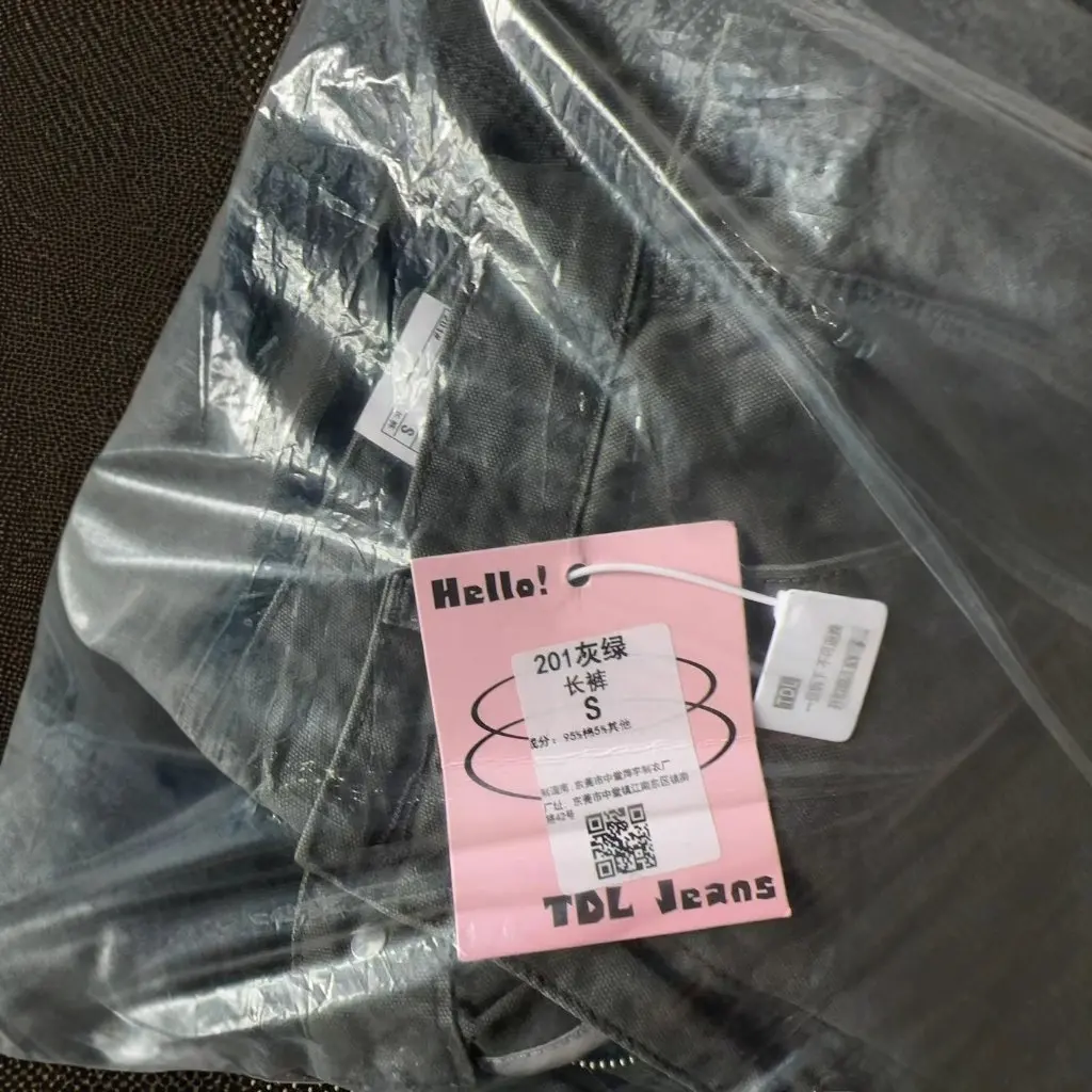 

Women's American Retro Low-Waist Washed Cargo Pants Straight-Leg Casual Long Trousers