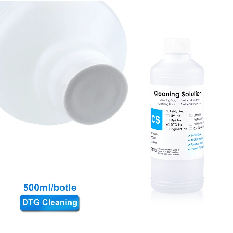 4 Capacitie DTG Ink Cleaning Solution Cleaner Liquid Universal For Textile Ink Printhead For Epson/HP/Canon/Brother Printer