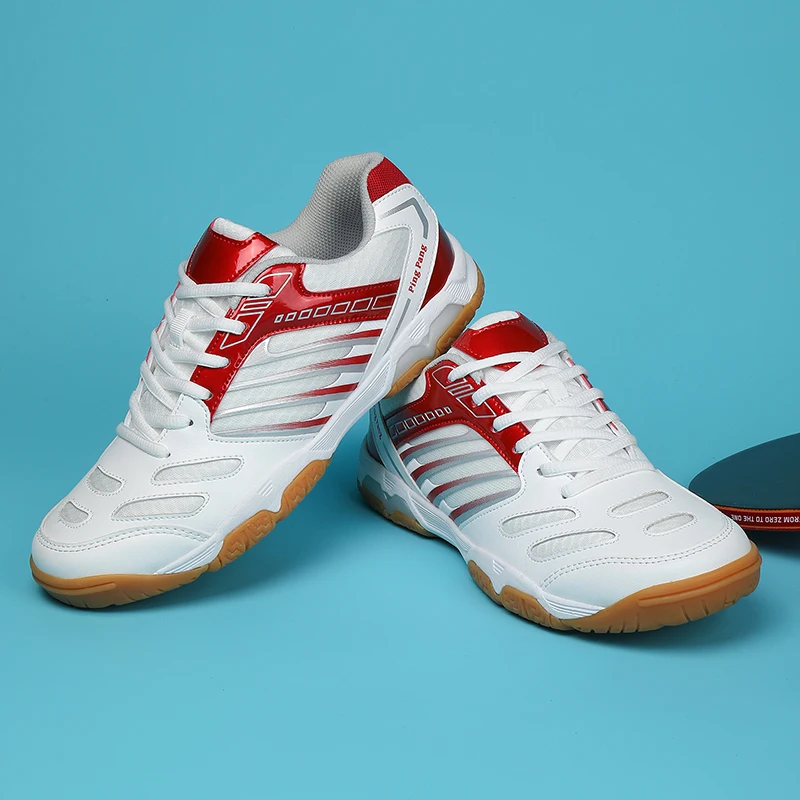 2025 New Men Women Table Tennis Shoes Black Blue Man Sports Training Sneakers Outdoor Women Badminton Shoes Plus Size