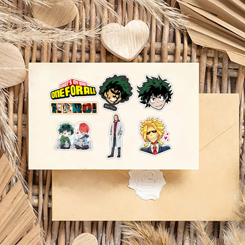 Anime My Hero Academia Adesivos, Decalques de grafite, Motocicleta, Bagagem, Bicicleta, Impermeável, Legal, Pacotes de adesivos dos desenhos animados, Brinquedos, 10 pcs, 30 pcs, 75pcs