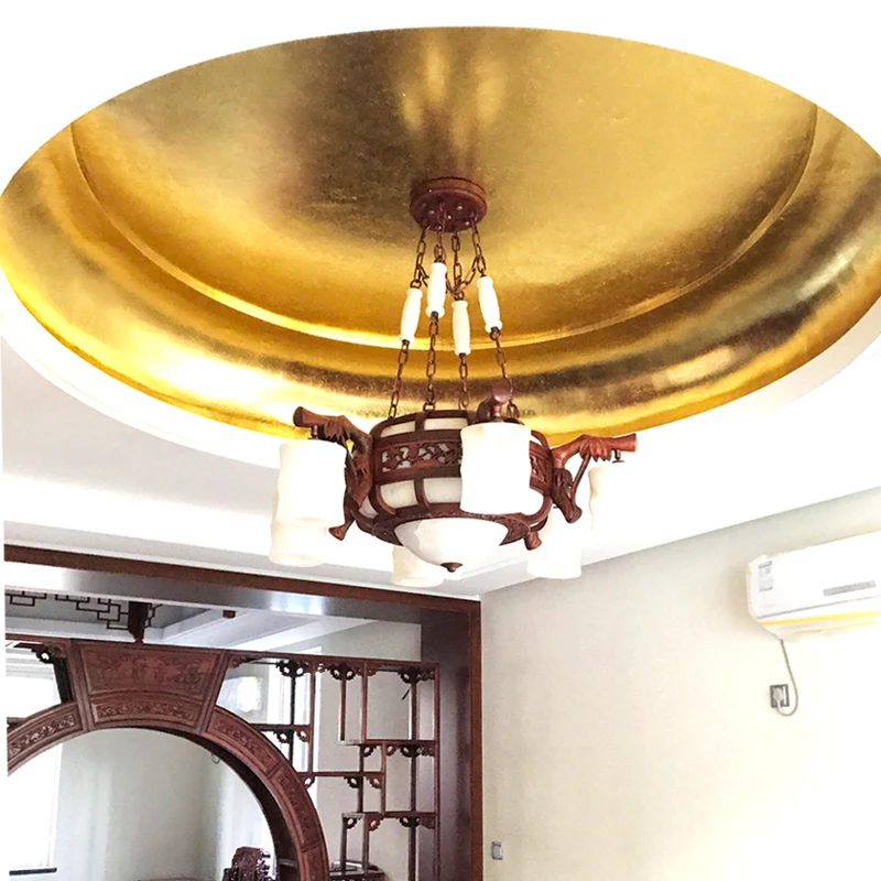 ورق أوراق ذهبية مقلدة 14 سم 100 قطعة # 2.0 صفائح من رقائق الذهب المذهبة النحاسية لفن الأظافر والحرف اليدوية المذهبة لتزيين المنزل