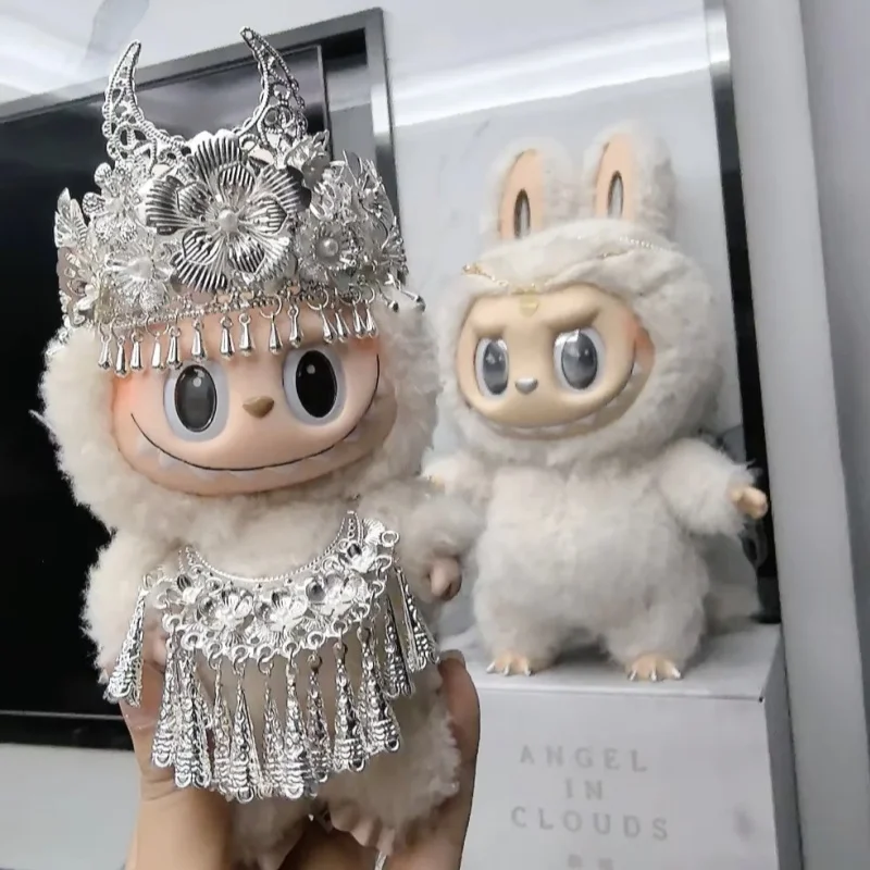 

New Only Clothes Labubu V1 V2 V3 Baby Clothes Suitable For 15/17cm Vinyl Pendant Handmade Fashine Doll Clothes Gorgeous Princess