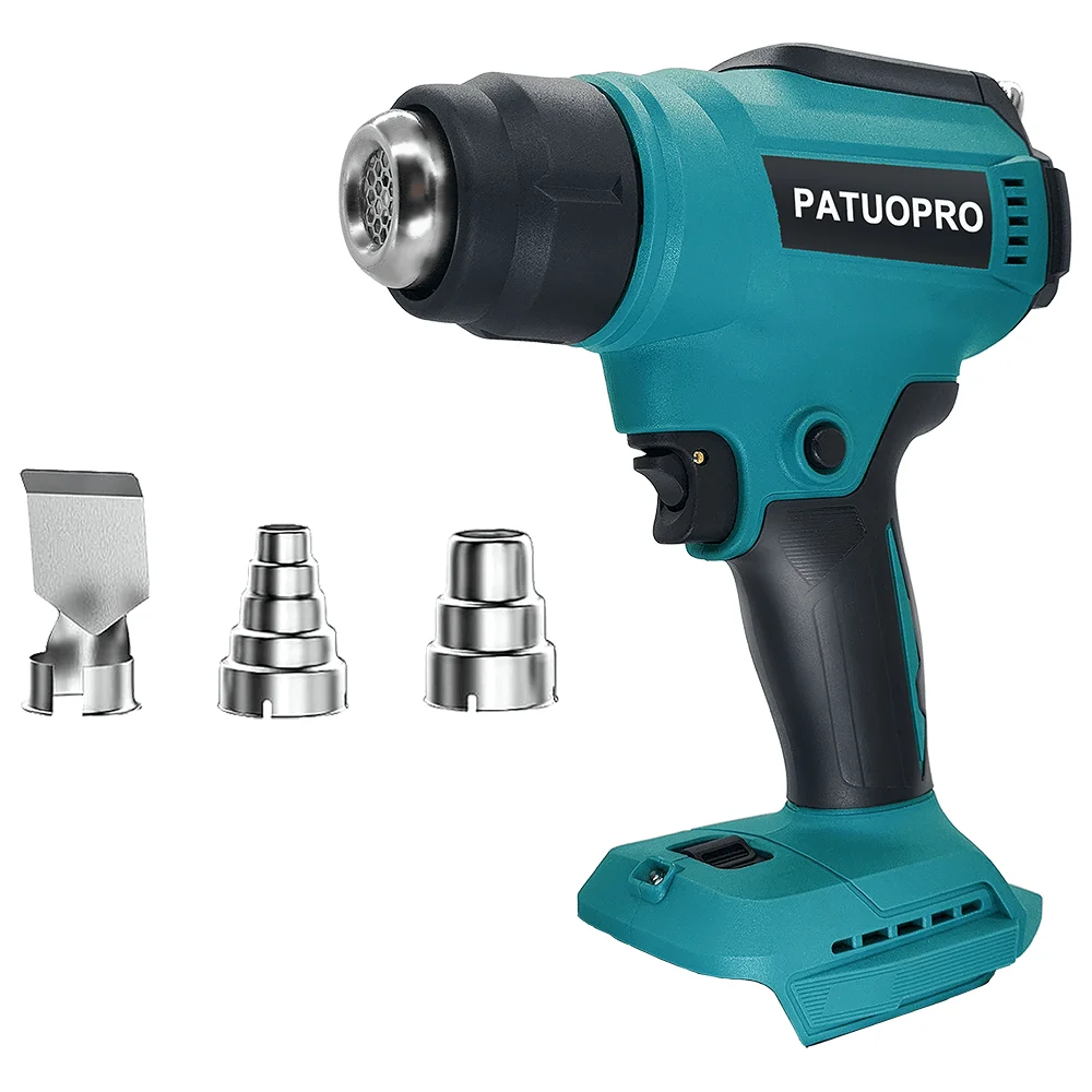 Digital Display Adjustable Temperature Electric Heat Gun with 3 Nozzles