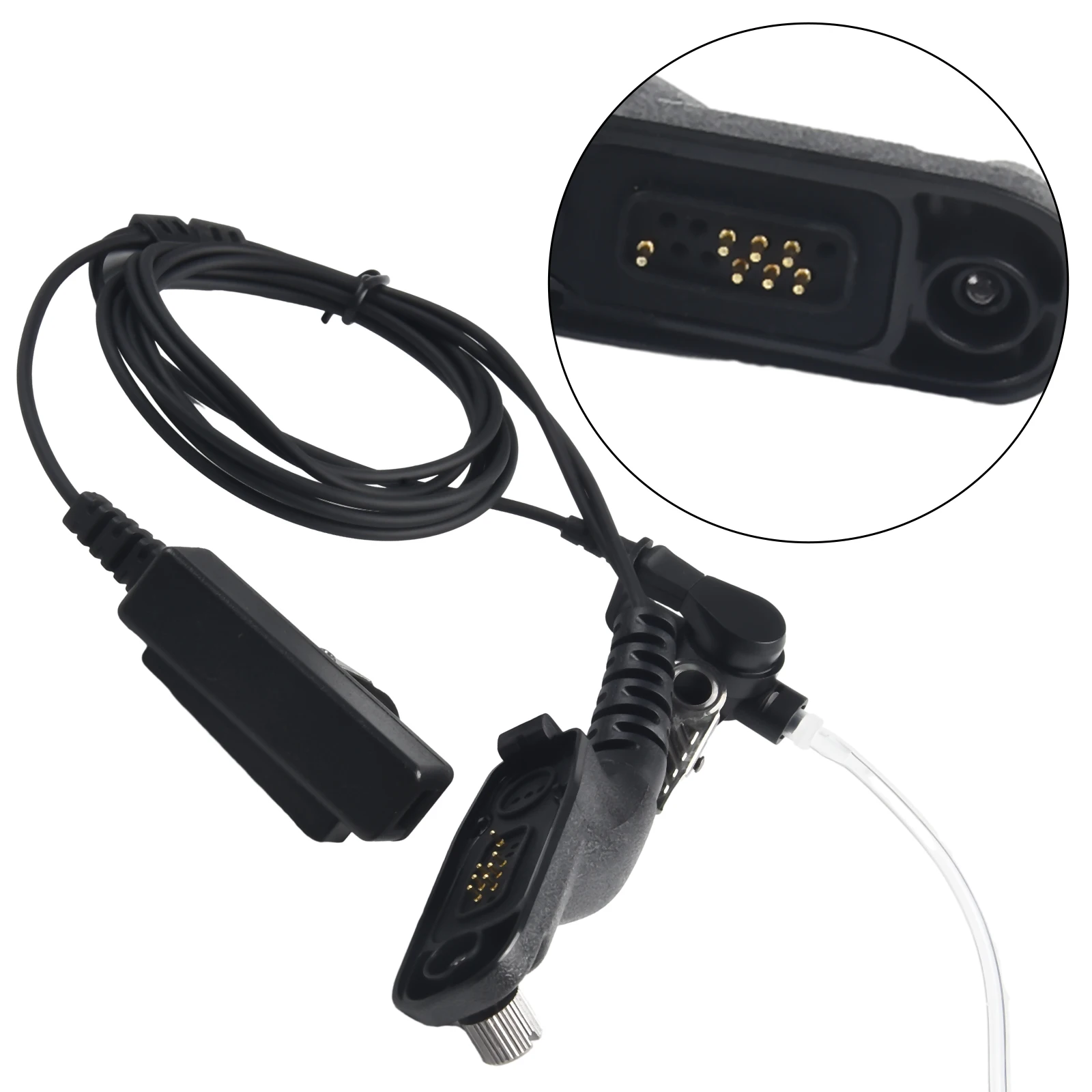 

Metal+Plastic Headset Black Earpiece Mic Replacement PTT For Motorola APX8000/7000/6000 XPR6550/6500/6300 Radio