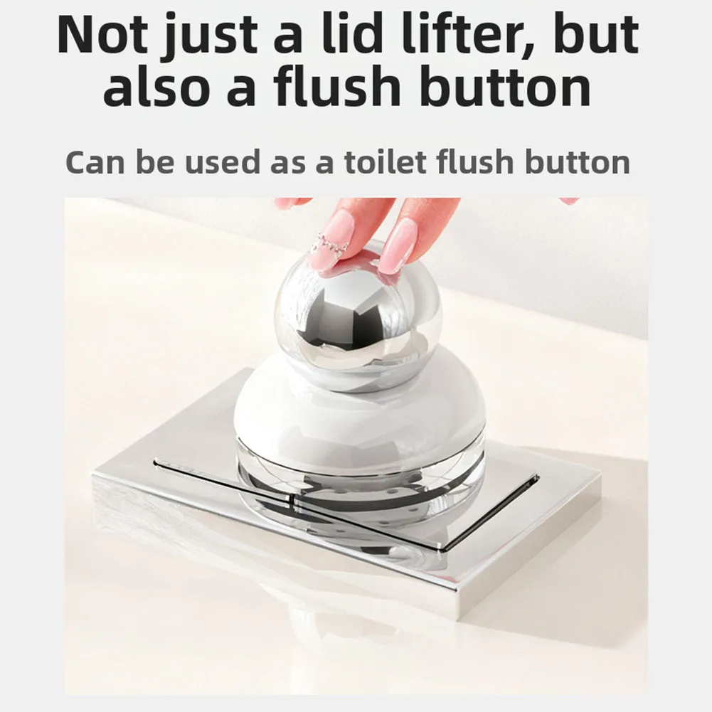 

Toilet Seat Lid Lifter Handle Kit With Suction Cup For Hygienic Hands-Free Lifting Toilet Lid Opener Toilet Lid Attachment