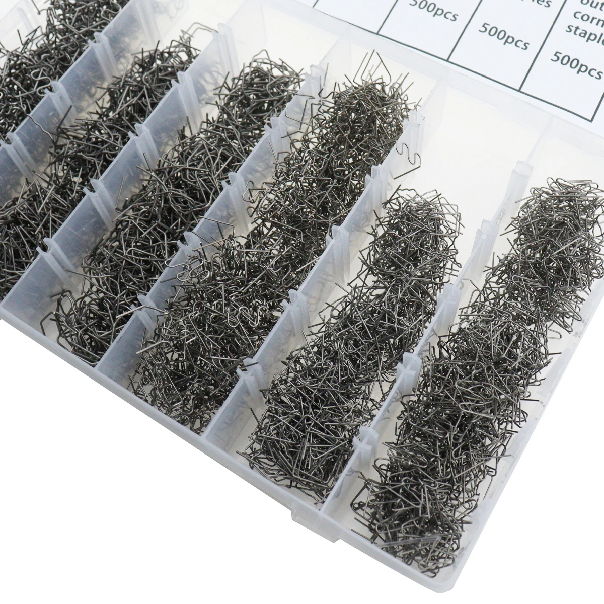 1200/3000pcs Hot Stapler Staples For Car Bumper Repair Welding Machine Plastic Welder Automotive Repair Machine Welding Wire Kit