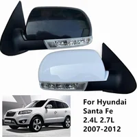 Para accesorios de coche espejo retrovisor lateral plegable para Hyundai Santa Fe 2.4L 2.7L 2007 2008 2009 2010 2011 2012 8 pines con lámpara