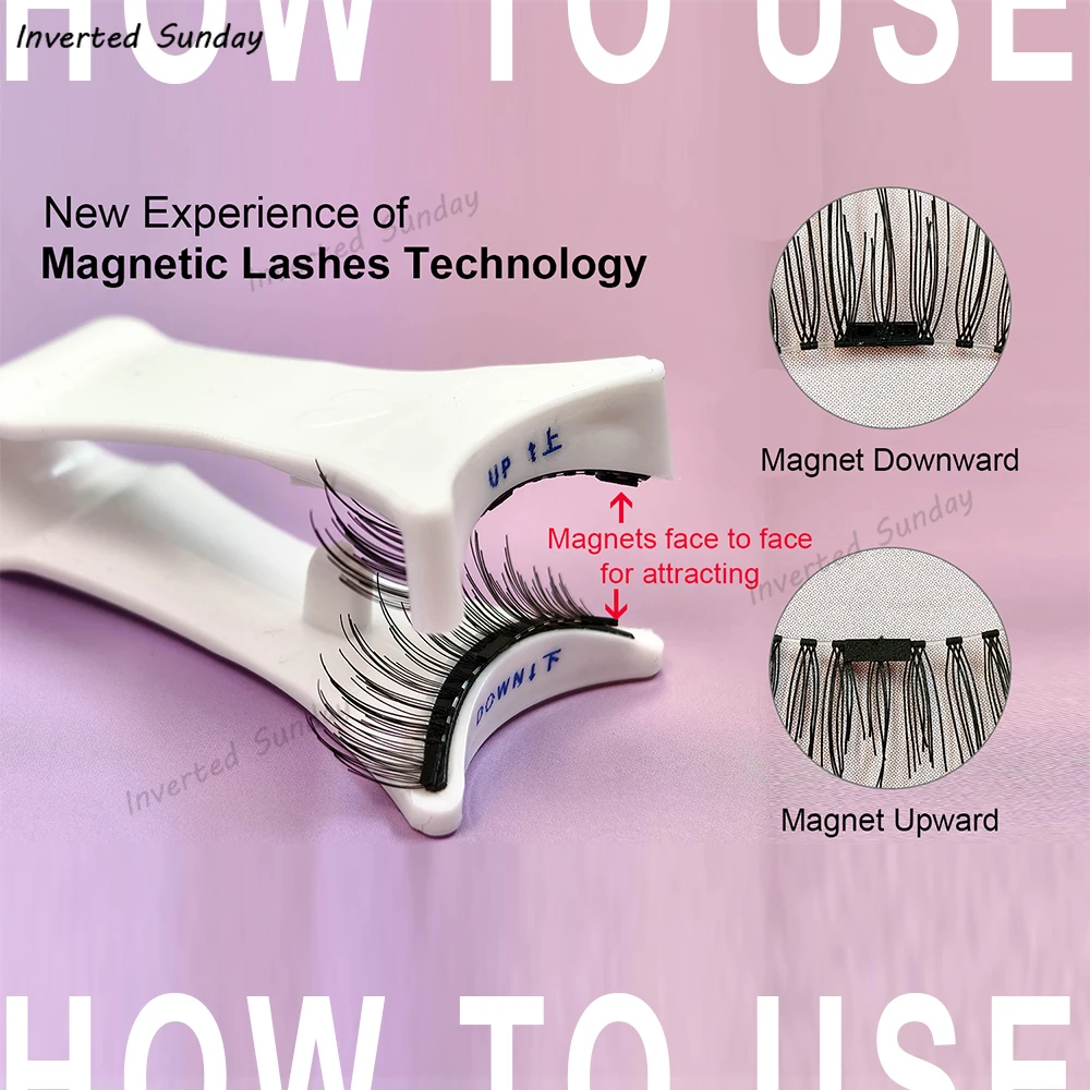 ขนตาปลอมแม่เหล็กแบบกล่องในตัว ชุดขนตาปลอมแบบไม่ต้องใช้กาว ขนตาแม่เหล็กนุ่มเป็นธรรมชาติ ไร้กาว