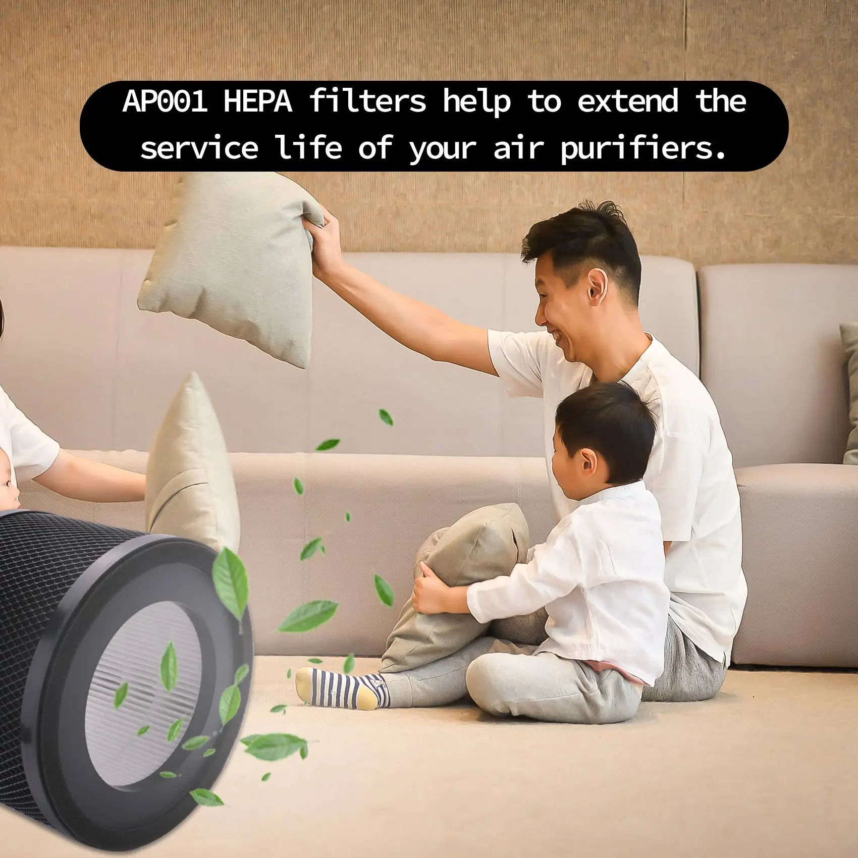 Replacement HEPA Filter for TT-AP001 Air Purifier for VA-EE014 Air Purifier With Activated Carbon Filter