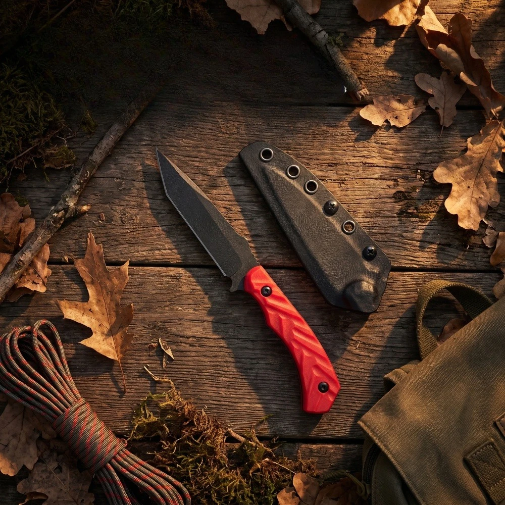 New Camping Fixed Blade Knife with 7Cr13Mov Blade. Ideal for Daily Rescue, Outdoor Exploration, Carry-on Survival Jungle Knife