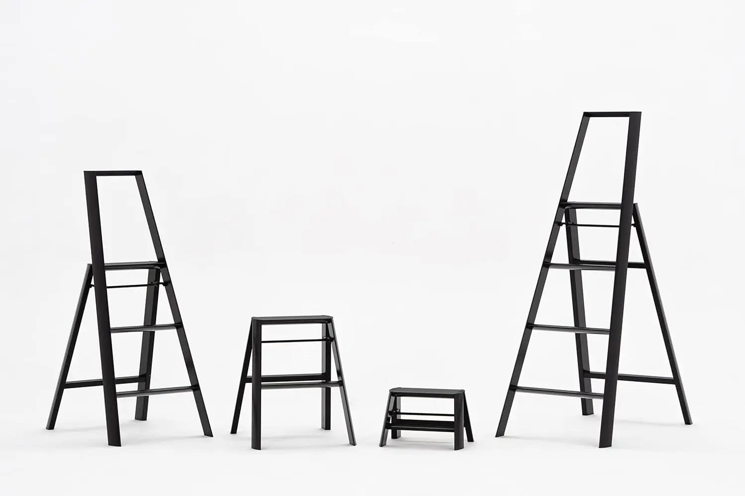 Ladders Lucano Tritthocker, 2-stufig, Schwarz