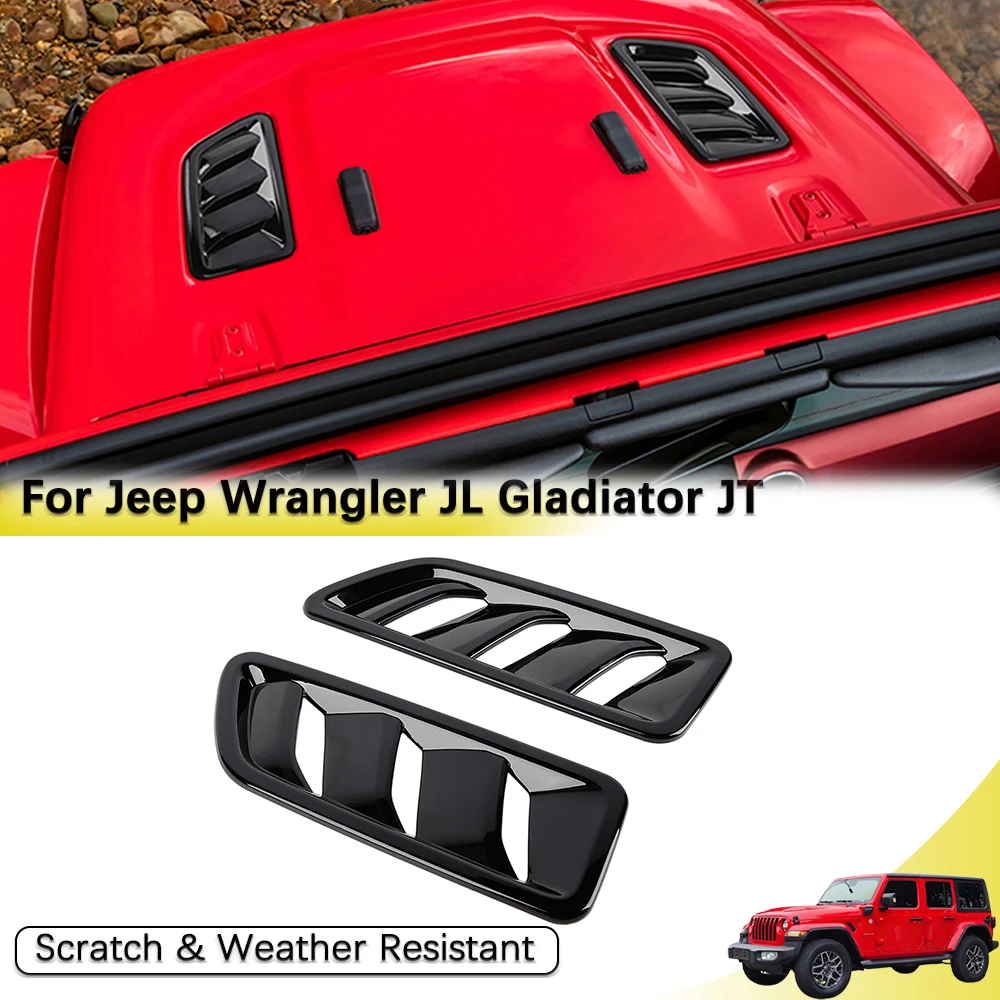 Hood Air Vent Decorative Trim Cover for Jeep Wrangler JL Gladiator JT 2018-2026 Engine Hood Styling Exterior Car Accessories