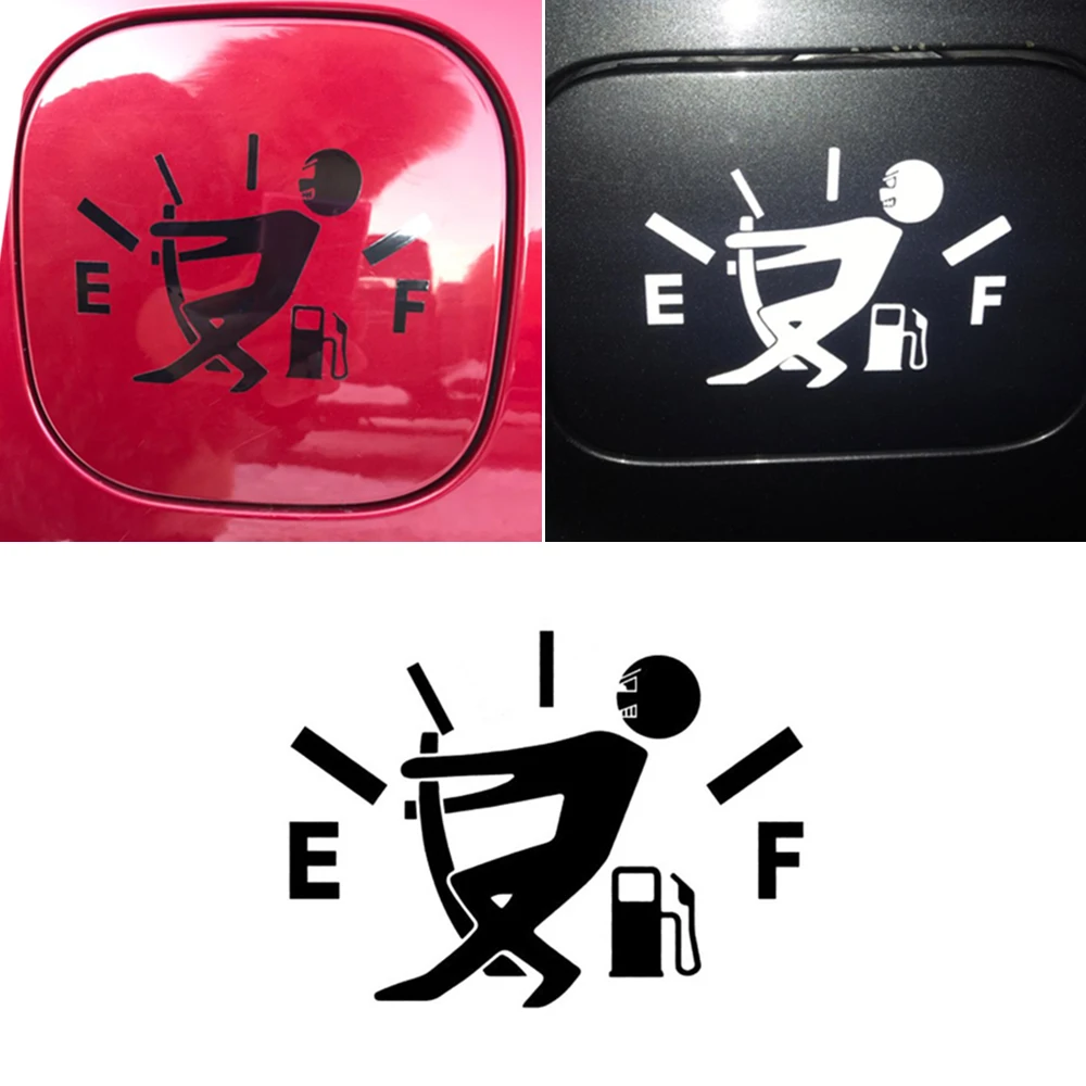 Car Stickers High Gas Consumption New Style Funny Decal Fuel Gage Empty Stickers Scratch Paste Fuel Tank Cap ABS Stickers