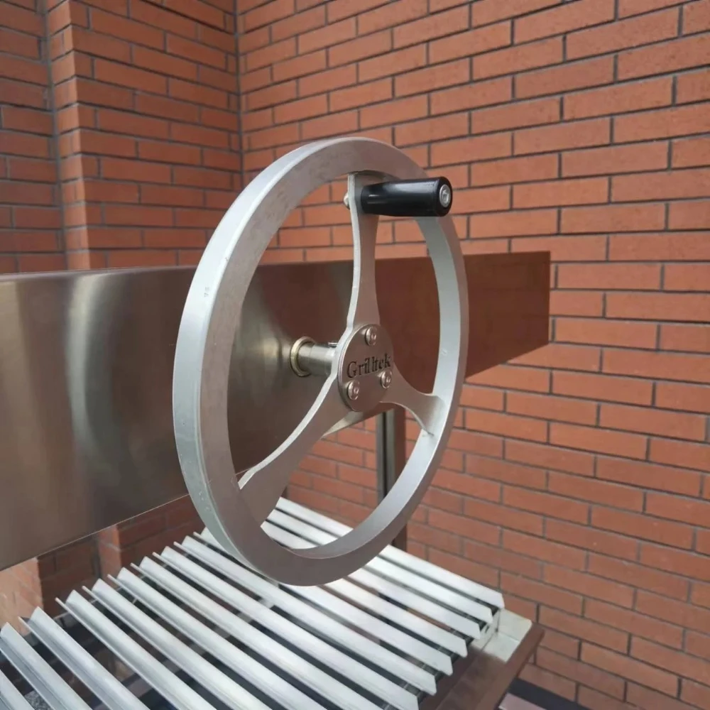 Height Santa Maria Grill - Authentic 40-Inch Argentine Asado Charcoal BBQ, Commercial Grade Stainless Steel for Outdoor Cooking