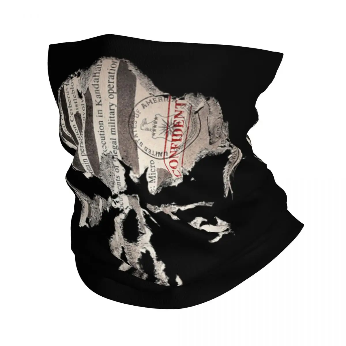 Custom Vintage Punishers Skeleton Skull Neck Gaiter Men Women Windproof Winter Bandana Scarf for Cycling