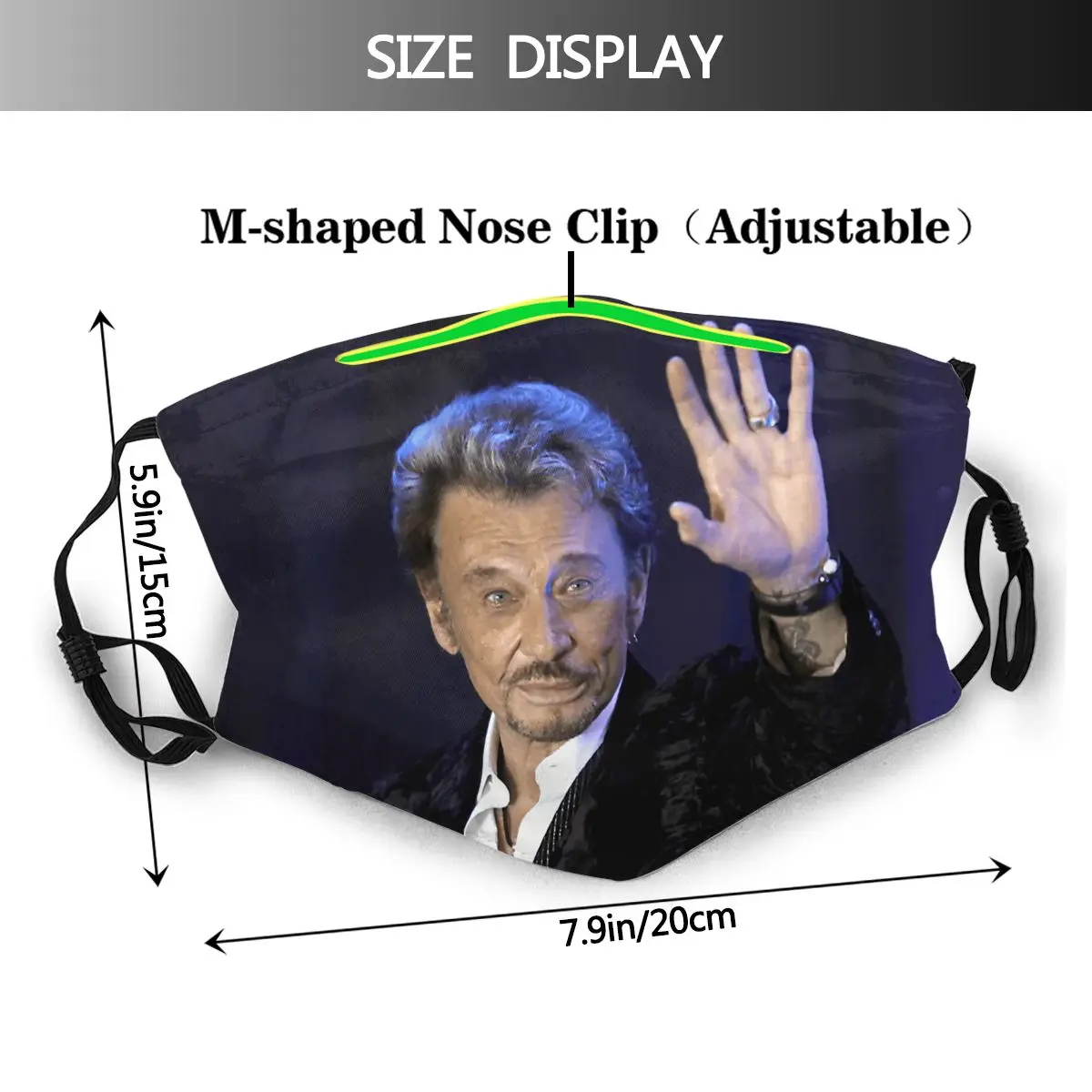 Anime Johnny And Hallyday Mort Activated Carbon Filter Mask Funny Novelty R337 Domino