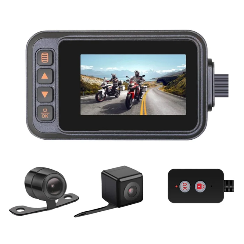 

Motorcycles Dash Cam Front And Rear Motorcycles Driving Recorder Camera Waterpoorf Motorcycles Dash Cam