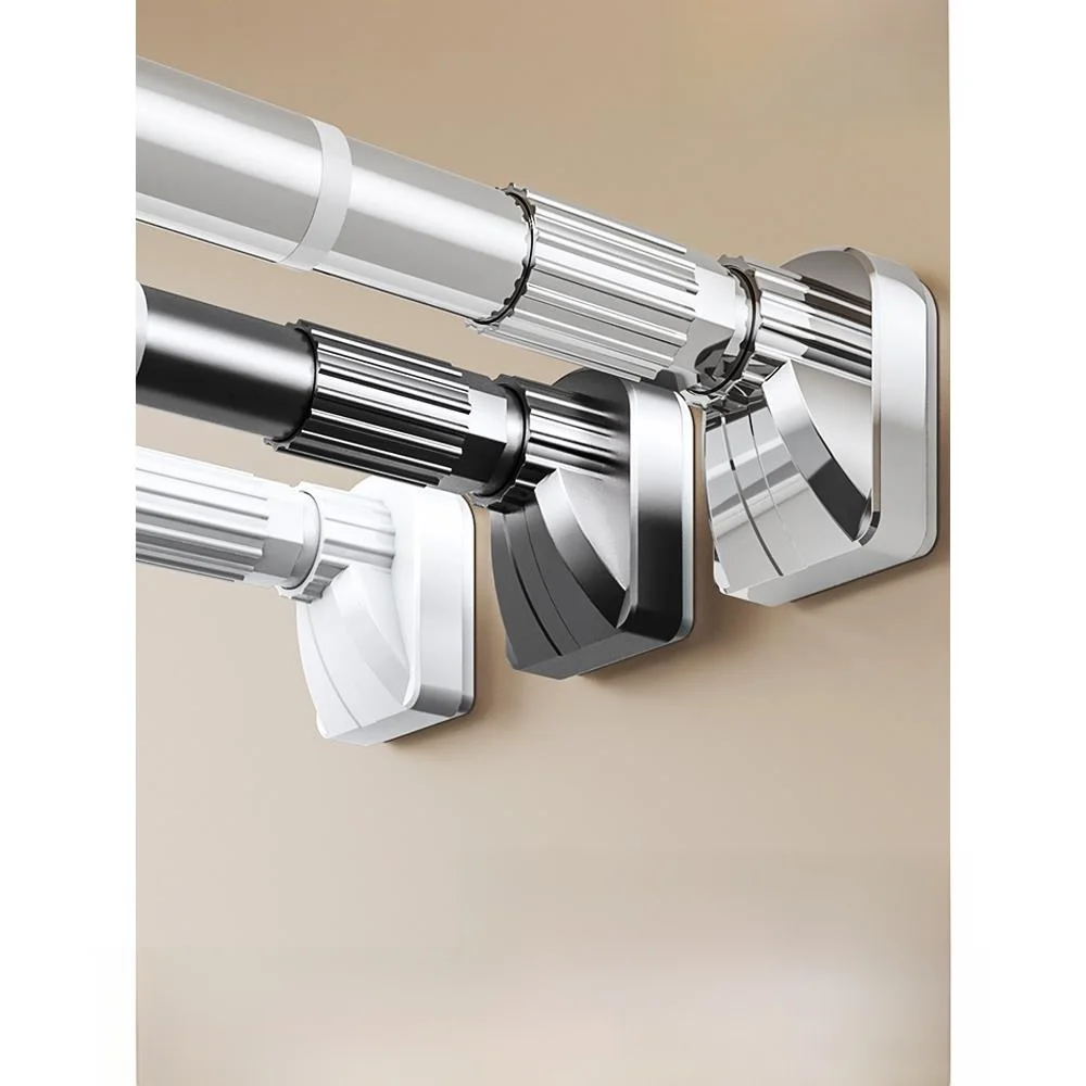 

Утолщенные телескопические штанги из нержавеющей стали для сушки белья без сверления, для балкона, ванной комнаты, домашнего использования, карниз для штор